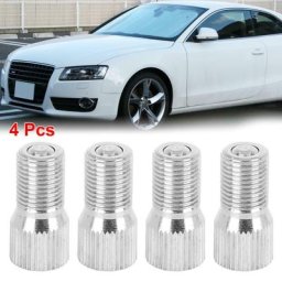 Extension de tige de Valve de pneu de voiture en laiton chromé 19mm 4 pièces