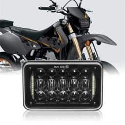 Lampe DRL de moto noire DOT lumière de sauna LED 4x6 lumière rectangulaire pour Honda XR250 XR400
