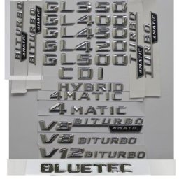 Autocollant 3D Chrome Silver Trunk Letters Danemark ge Emblems Mercedes Benz GL350 GL400 GL450