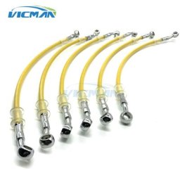 Tuyau d'huile universel pour moto acier tressé renfort hydraulique câble de frein tuyau