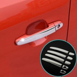 Couvercle de poignée de porte chromé en acier inoxydable capuchon de style de moulure de garniture