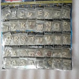 Autocollants 3D en plastique chromé pour pare-chocs de voiture lettre et figure de l'alphabet