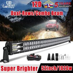 Co-light – barre lumineuse Led incurvée 22 ""32"" 42 ""52"" 12V 24V lampe de travail 12D pour