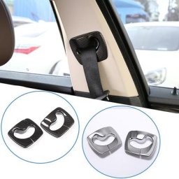 Garniture de Ceinture de Sécurité en Fibre de Carbone ABS Chromé pour BMW Série 5 F10 520 525
