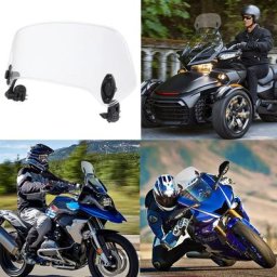 Pare-brise de moto réglable universel pare-brise de moto pare-pluie à pince extension de miroir