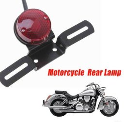 Enquêter arrière de moto rouge feu arrière de frein feu arrière pour Chopper et Bobber LED
