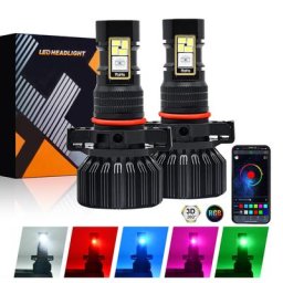 Lampe de signalisation colorée RVB pour véhicule SUV lumière de sauna à faisceau bas pare-chocs