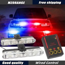 Lumières stroboscopiques à Led 2x4 12V pour voiture camion feux de pompiers ampoule