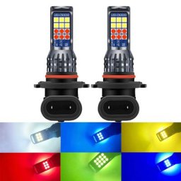 Ampoules Led antibrouillard pour voiture 12V 24V 2x HB3 HB4 9006 9005 H11 H8 H16JP 2 couleurs