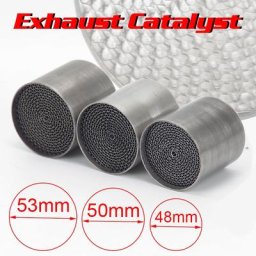 Silencieux universel pour moto et voiture éliminateur de bruit en argent 48mm 50mm 53mm avant