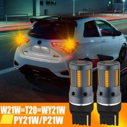 Clignotant LED sans hyper flash ampoule Canbus lampe de voiture gratuite courageuse ambre 7440