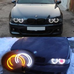 Kit d'anneaux Halo en coton pour BMW série 5 E39 525i 528i 530i 540i lumière LED avec interrupteur