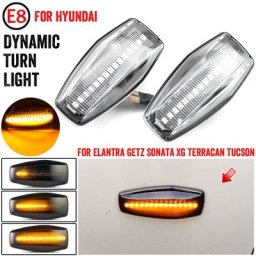 Clignotant ociamique pour Hyundai 4.3 son (JM) 2005-2010 2 Pièces Marqueur de Garde-Boue Latéral