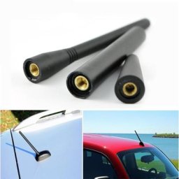 Mât d'antenne de voiture de 2/ 3/ 4 pouces court noir résistant pour Toyota Honda Mitsubishi
