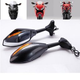 Rétroviseur en carbone avec clignotant flèche Suzuki GSPoly 1000 1300 600 750 GSX 1400 600F execute