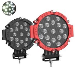 Barre lumineuse LED ronde faisceau d'inondation lampe de conduite lumière de sauna