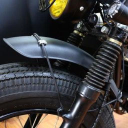 Garde-Boue Avant de Moto Rétro Noir Universel pour Harley Honda Yamaha Suzuki 73Inboulon t