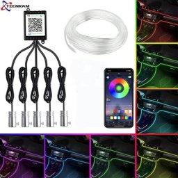 Lumière d'intérieur LED RGB 4/5/6 en 1 pour voiture bande de lumière néon pour véhicule éclairage