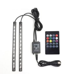 Allume-pieds LED USB Laguna pour intérieur de voiture lumière d'ambiance voix colorée lampe