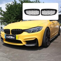 Pare-chocs avant en diamant chromé pour BMW grilles rénales style météore accessoires de voiture