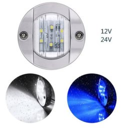 1 pièce de lampes décoratives LED 12/24V imperméable bleu clair/blanc pour pont de cabine