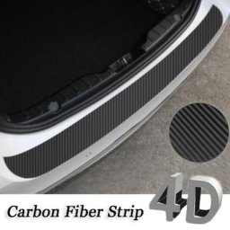 Autocollant en fibre de carbone pour pare-chocs de coffre arrière de voiture bande de protection