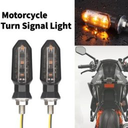 Clignotant de Moto Universel à 3 LED Lumière Ambre Étanche 12V pour Kawasaki Honda Suzuki