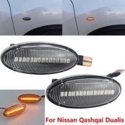 Indicateur de miroir latéral LED clignotant lumineux pour Nissan Qashqai Dualis Juke Micra March