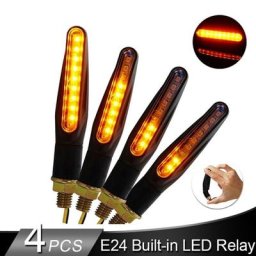 Clignotant LED à eau courante d'un mot pour moto chapiteau lumière de flux clignotant 1 2 4