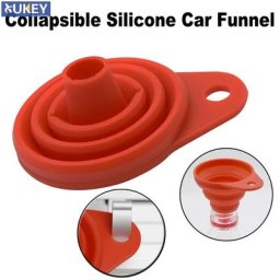 Entonnoir pliable en Silicone pour moteur Auto essence huile carburant Diesel liquide