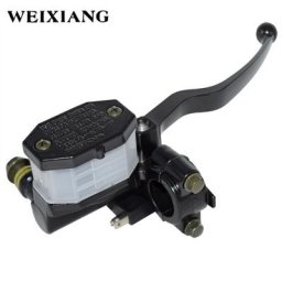 22mm 7/8"" Motorcycle Front Right Brake Clutch Levers Master Cylinder Reservoir Lever Oil Tube Cable