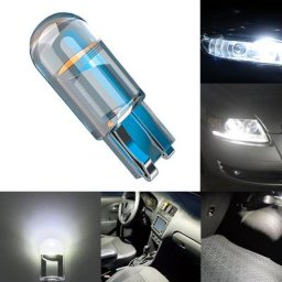 Lampe de voiture LED W5W T10 verre COB 6000K blanc auto planner lampe de plaque lumière