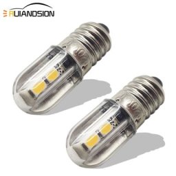 RUIANDSION – lumière décorative E10 2 pièces 4Led 3030SMD AC 220V 230V blanc chaud 3000K jaune