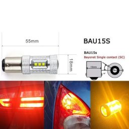 2 ampoules Canbus LED BAU15S 7507 PY21W 1156PY lumière Led pour BMW E36 E39 E46 E53 E60 E61 E82 E90
