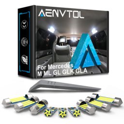 AENVTOL-Kit d'éclairage intérieur de voiture Canbus LED Mercedes Benz M ML GL GLK GLA GLC aqW163