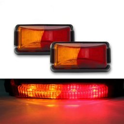 Keyecu – lot de 8 voyants lumineux latéraux pour voiture camion remorque ambre/rouge/ambre 2