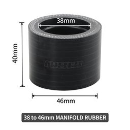 NIBBI-Adaptateur en Caoutchouc pour Carburateur de Moto Collecteur d'Admission 38mm à 46mm pour