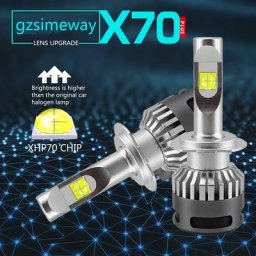 Ampoules de voiture LED H4 H7 H8 H11 9012 H13 HB3 9005 HB4 9006 éclairage de sauna XGardens 70 55W