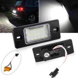 Eclairage de plaque de planificateur de numéro LED broderie Porsche VW Golf 4 5 Touareg