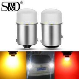Ampoule Led pour voiture Signal lumineux 12V blanc jaune rouge P21W/5W 1156 1157 BA15S BAY15D