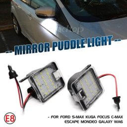 Lumière LED sous rétroviseur pour Ford Focus lampe de rétroviseur Canbus Escape 3 Kuga 2 S-Max WA6