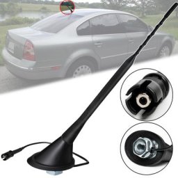 Antenne Radio de toit de voiture 9 pouces Base aérienne fouet à tige pour Mazda 3 5 6 VW Golf Mk3