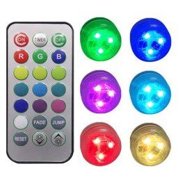 Mini lumière sous-marine télécommandée RVB lumières de piscine LED étanche SubSN voiture vase