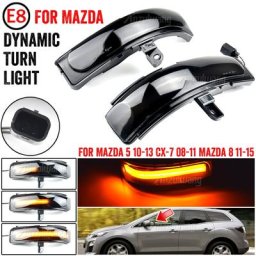 Lampe de clignotant pour miroir latéral LED dynamique répéteur pour Mazda CX-7 CX7 2008 – 2014 pour