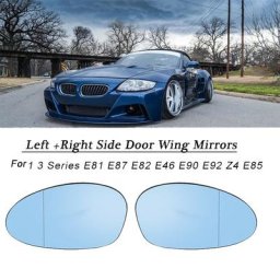 Rétroviseur Bleu Côté Conducteur pour BMW Série 1 et 3 E81 E87 E82 E46 E90 E92 Z4 E85