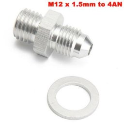 Kit d'adaptateur d'alimentation en huile argent m12x1 5 à AN-4 limiteur de 1.5mm pour VOLVO Turbo