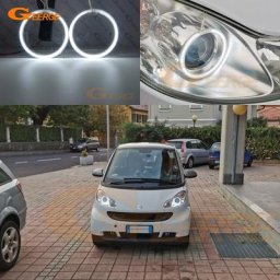 Kit Ultra Lumineux CCFL Angel Eyes Anneaux Halo Accessoires de Voiture pour Smart Fortwo W451 2007