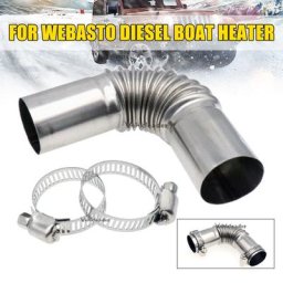 Connecteur de tuyau de chauffage de stationnement diesel à air coudé avec pinces adapté pour