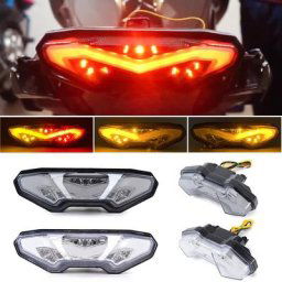 Enquêter arrière de moto clignotants intégrés feu stop pour YAMAHA MT09 MT-09 FZ FJ stuff 09 ggler
