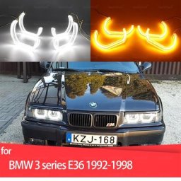 Switchback DTM Style Light LED Angel Eye Halo Tourists Document BMW E36 Série 3 avec Euro Rique